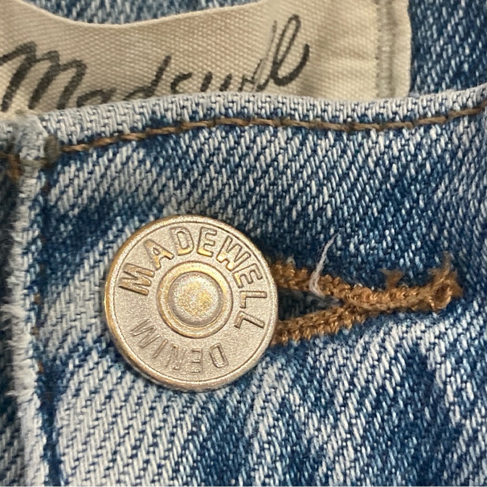 Madewell Distressed Perfect Vintage Jeans 29 Cardine Light Wash Ripped Knee - Picture 5 of 16